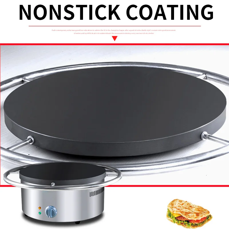 Crepe Maker Non Stick - Piastra Elettrica Girevole Manuale per Pancake,