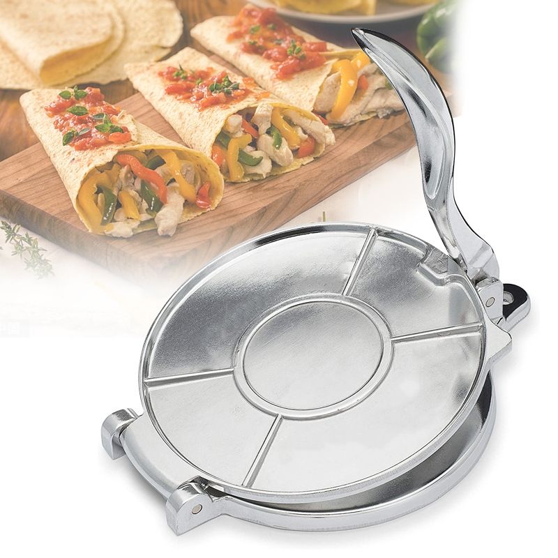 Tortilla Press Cast - Utensili da Cucina in Ghisa, Pressa