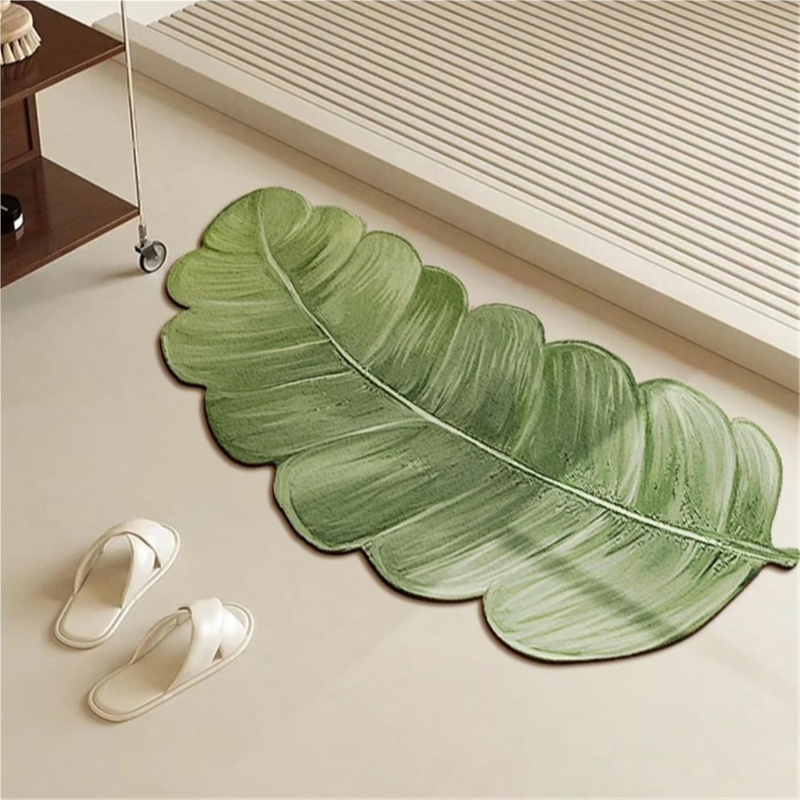 Kitchen Appliances Green - VIKAMA Tappeto con motivo a foglie